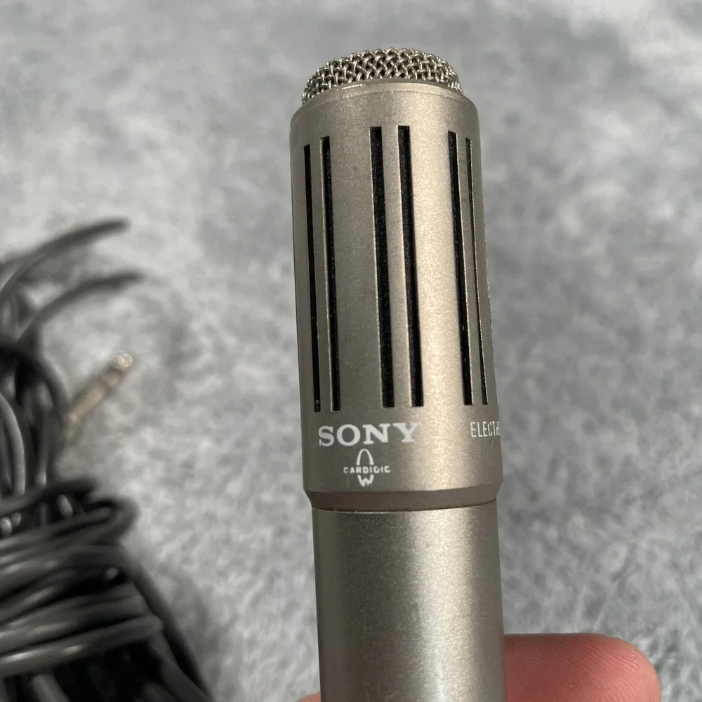 Vintage Sony ECM 270 Electret Condenser Microphone Hi Z Mic Sound Music Singing